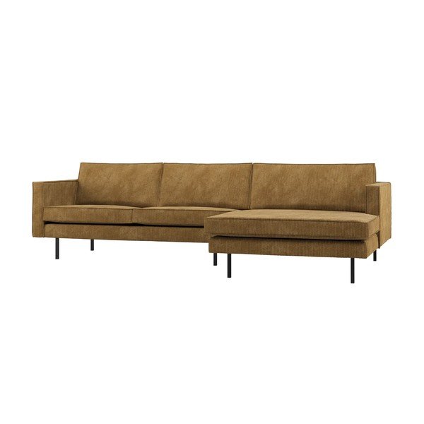 Divano angolare giallo ocra (con penisola a destra/con chaise lounge) Rodeo – WOOOD
