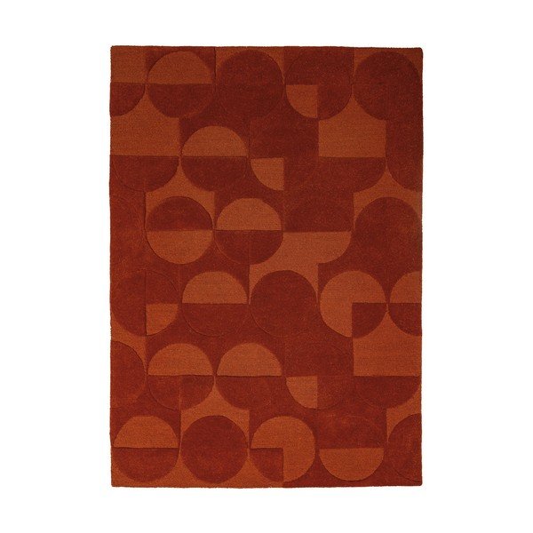 Tappeto color terracotta in lana tessuto a mano 120x170 cm Gigi – Flair Rugs