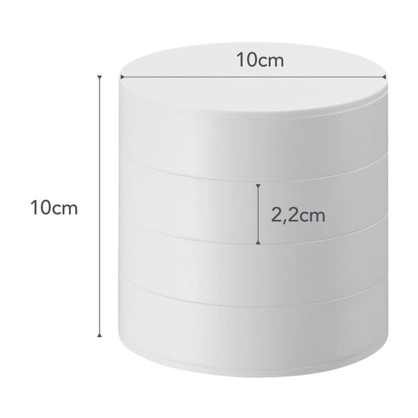 Portagioie a castello bianco , ⌀ 10 cm Tower - YAMAZAKI-image-4