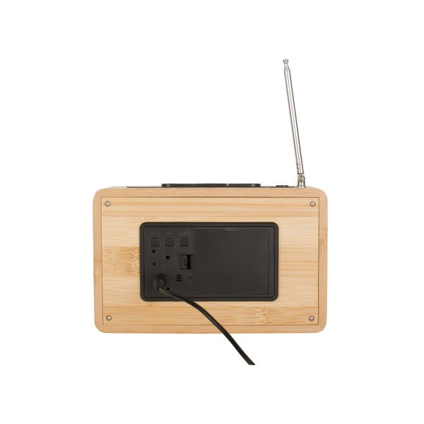 Sveglia in bambù con radio Retro - Karlsson-image-3
