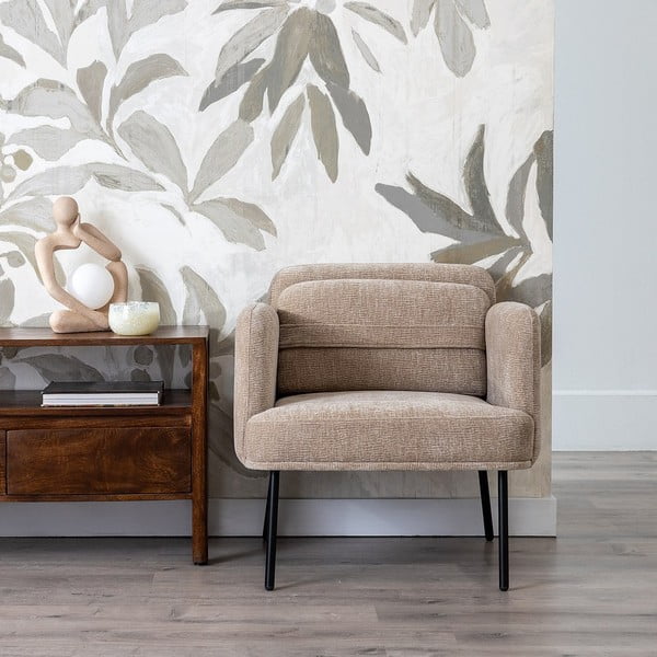 Poltrona verde con rivestimento in ciniglia Bind – Ixia-image-1