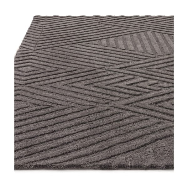 Tappeto in lana antracite 160x230 cm Hague - Asiatic Carpets-image-4