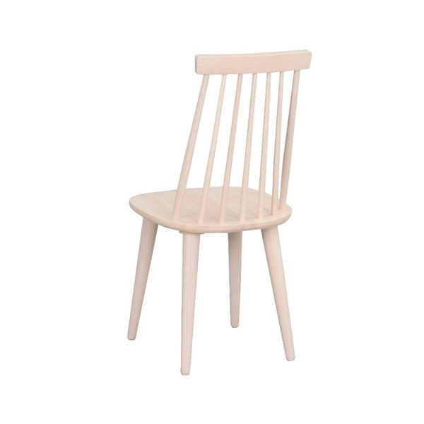 Sedia da pranzo in legno di gomma beige Lotta - Rowico-image-4