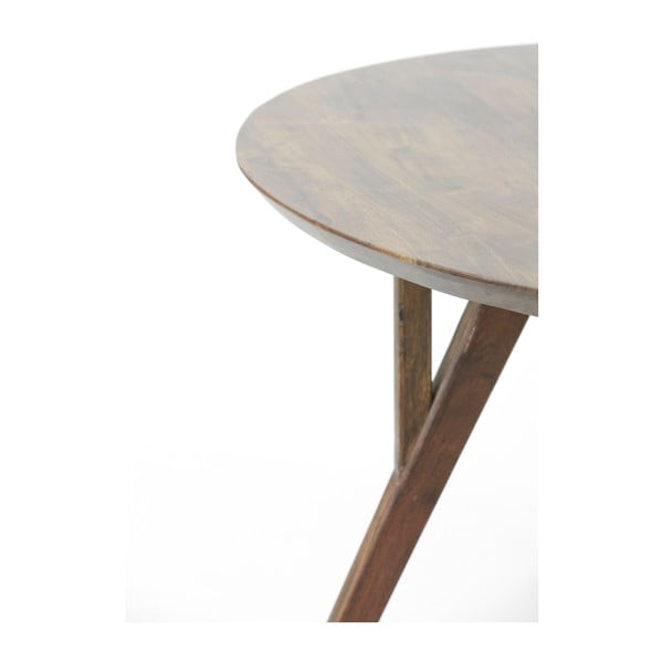 Tavolo da pranzo rotondo marrone con piano in acacia ø 120 cm Quenza - Light & Living-image-3