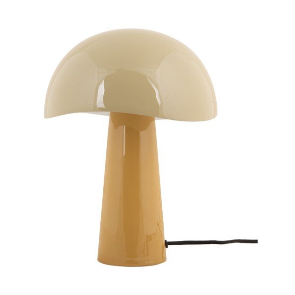 Lampada da tavolo giallo ocra con paralume in metallo (altezza 33 cm) Grato - Leitmotiv