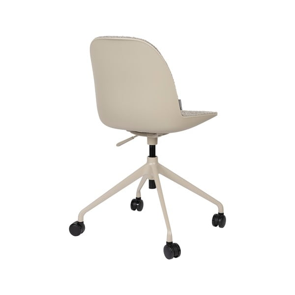 Sedia da ufficio beige in imbottito Albert Kuip – Zuiver-image-4