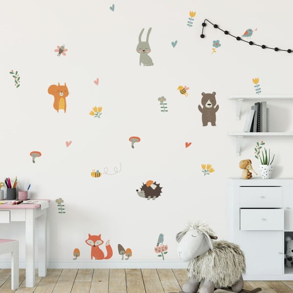 Set di adesivi murali Funny Scandinavian Animals - Ambiance-image-1