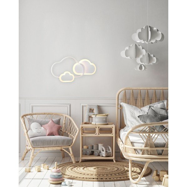 Lampada per bambini bianca 52x25 cm Cloudy - Reality-image-1