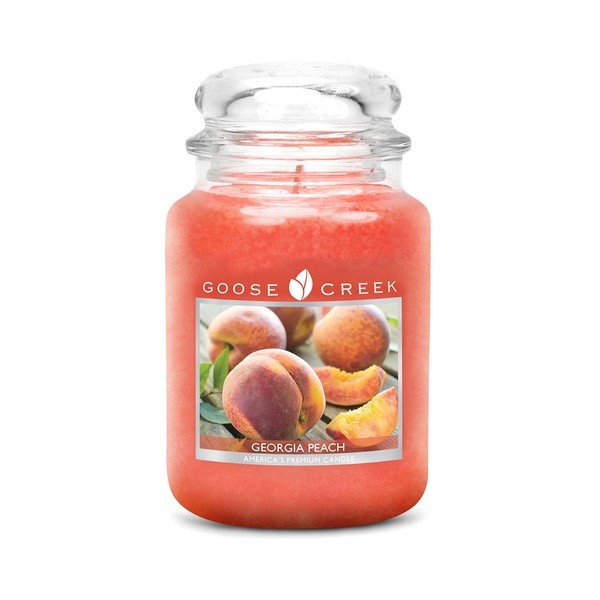 Candela profumata in scatola di vetro Peach, 150 ore di combustione - Goose Creek
