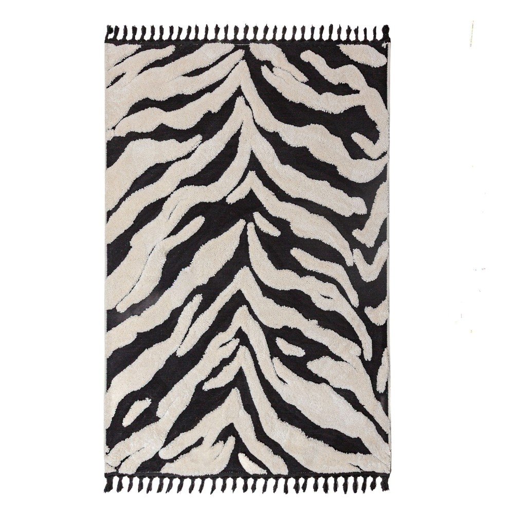 Tappeto bianco e nero 160x230 cm Esra Zebra – Flair Rugs | Tappeti