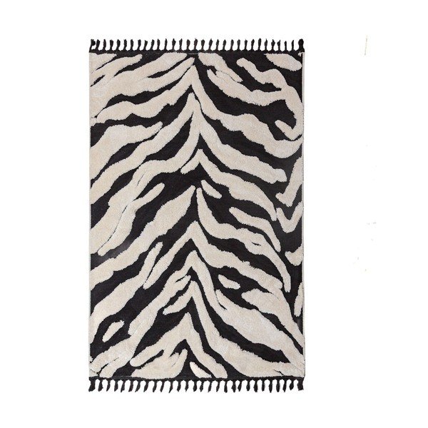 Tappeto bianco e nero 200x300 cm Esra Zebra – Flair Rugs
