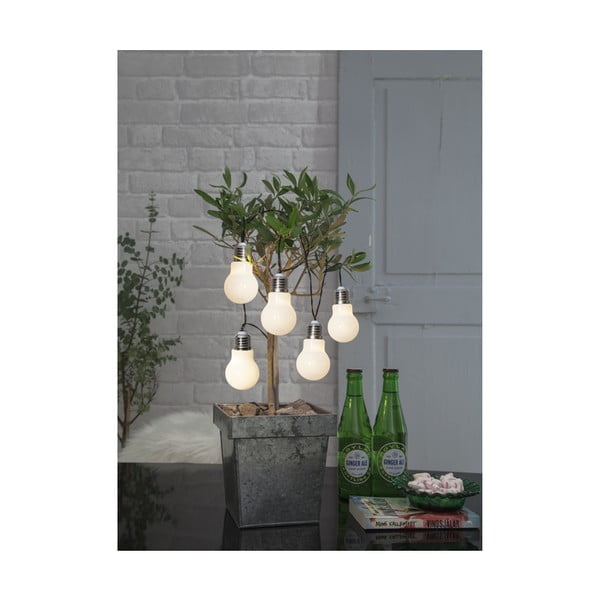 Catena luminosa a LED per esterni con motivo a lampadina Glow, lunghezza 1 m - Star Trading