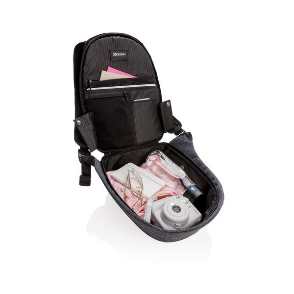 Modro-šedý dámský bezpečnostní batoh XD Design Elle Protective, 8 l-image-1