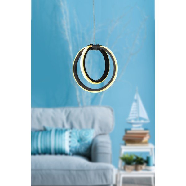 Lampadario LED nero in metallo ø 25 cm Sezen – Squid Lighting-image-1