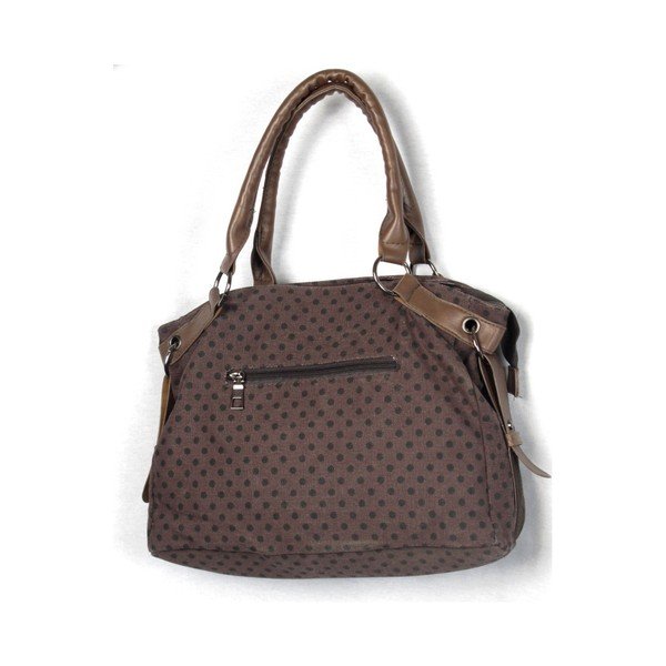 Hnědá plátěná taška Sorela Dotty Chic, šířka 38 cm-image-1
