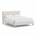 Letto matrimoniale imbottito crema con griglia 180x200 cm Tina - Ropez