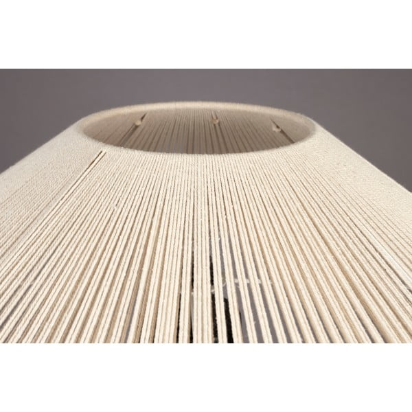 Lampada da tavolo bianca e nera con paralume in tessuto (altezza 62 cm) Elon - Dutchbone-image-4