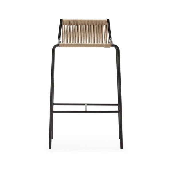 Sgabello da bar beige in metallo (altezza della seduta 65 cm) Emily – Marckeric-image-4