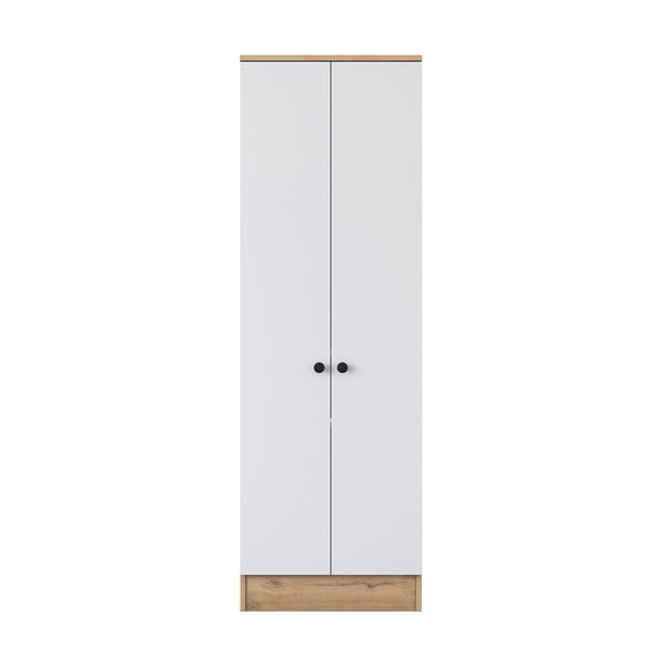 Armadio bianco/naturale in noce 60x183 cm Theresa - Kalune Design