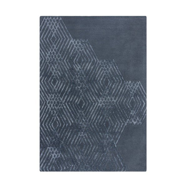 Tappeto di lana blu , 160 x 230 cm Diamonds - Flair Rugs