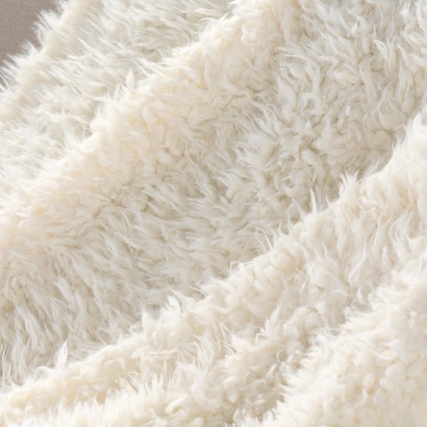 Coperta color crema in pelliccia finta 220x240 cm Mouton – douceur d'intérieur-image-1