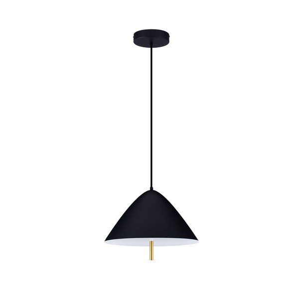 Lampadario LED nero opaco in metallo con paralume in metallo ø 40 cm Oros – Nova Luce