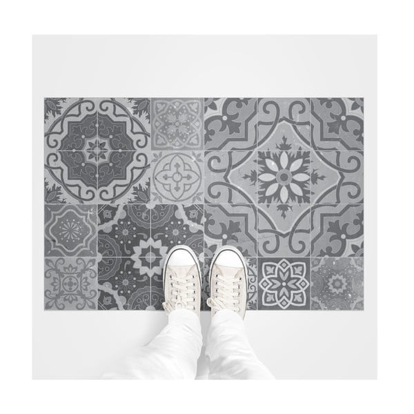 Adesivo per pavimenti impermeabile Grigio Pietre, 90 x 60 cm - Ambiance