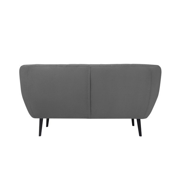 Divano grigio per due Toscane, gambe nere - Mazzini Sofas-image-2