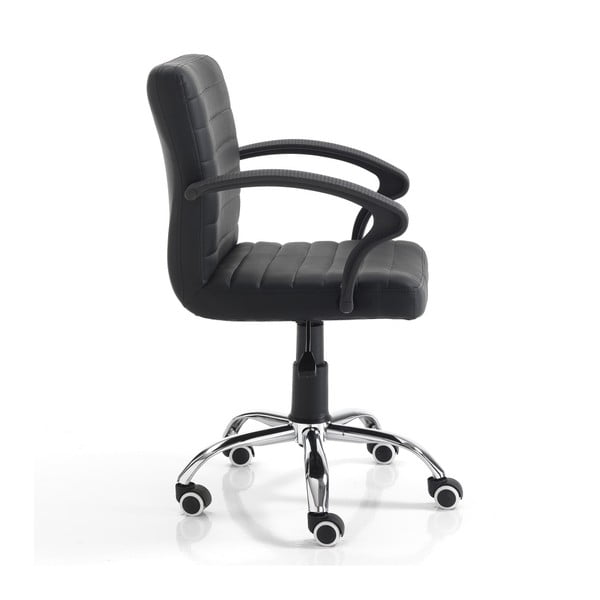 Sedia da ufficio nera su ruote Pany - Tomasucci-image-1