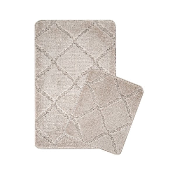Set di tappetini per il bagno marrone chiaro 2 pz 50x80 cm Cizgili – Foutastic