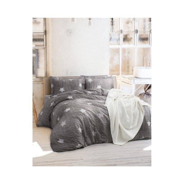 Lenzuolo matrimoniale in cotone Ranforce Tstar Grey, 200 x 220 cm - Unknown
