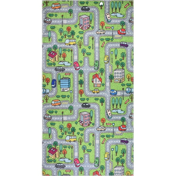 Tappeto verde per bambini 100x160 cm Green Neighborhood - Vitaus