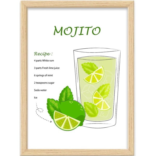 Poster in cornice 40x55 cm Mojito - Wallity