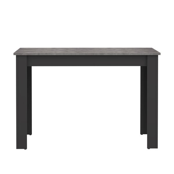 Tavolo da pranzo nero con piano in cemento 110x70 cm Nice - TemaHome