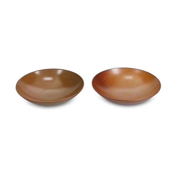 Piatto fondo marrone in porcellana ø 26 cm Ovio – BonBistro-image-3