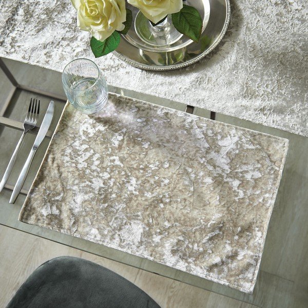 Tovaglietta di stoffa 2 pezzi 46x30 cm Crushed Velvet - Catherine Lansfield-image-1