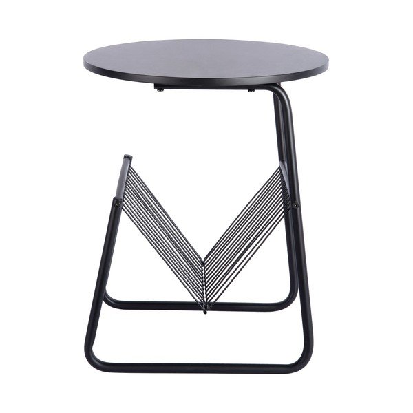 Tavolino rotondo in metallo ø 40 cm Riqueza Revista – Leitmotiv-image-3