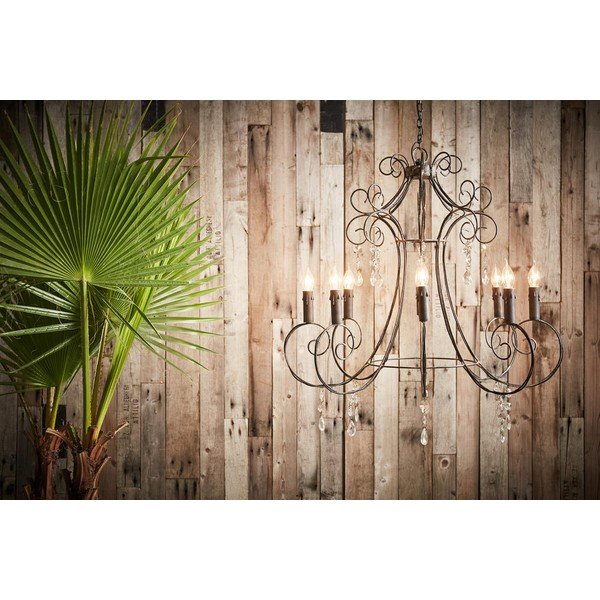 Lampada a sospensione grigia 82x82 cm Brissac - Côté Table-image-1