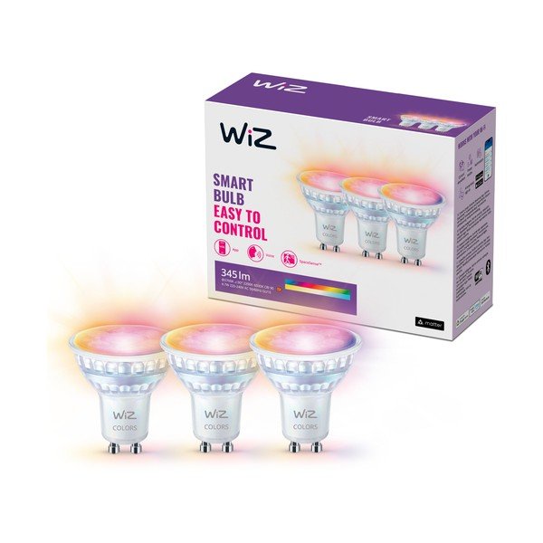 Lampadine smart in set LED 3 pz con presa GU10, 5 W – WiZ