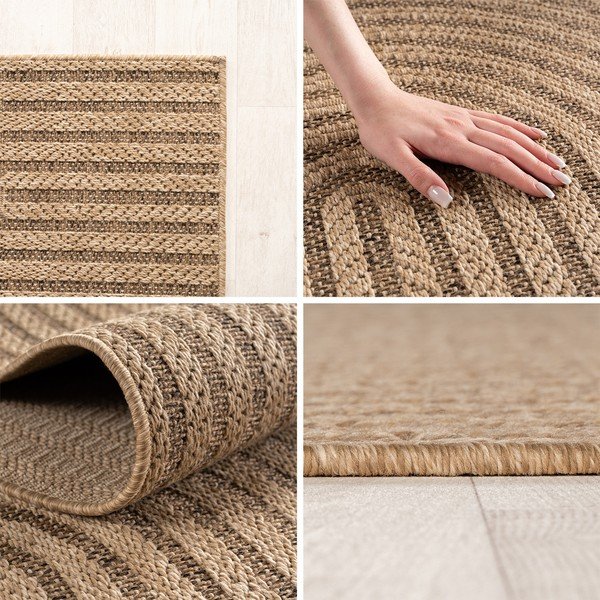 Tappeto da interno/esterno rotondo marrone ø 120 cm Timber 1401 – Ayyildiz Carpets-image-4