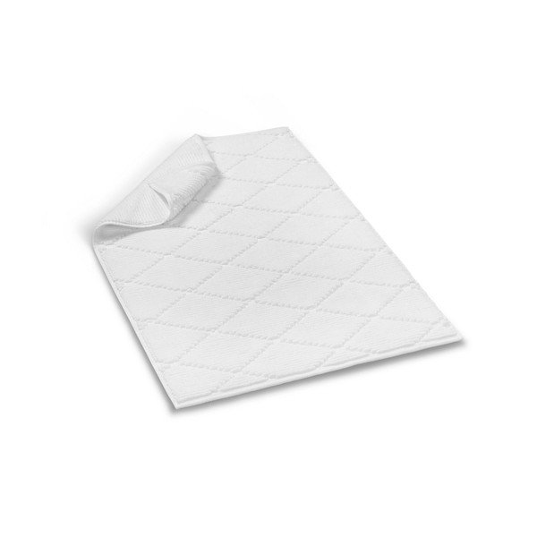 Tappeto da bagno in cotone bianco, 50 x 80 cm Diamond - Foutastic