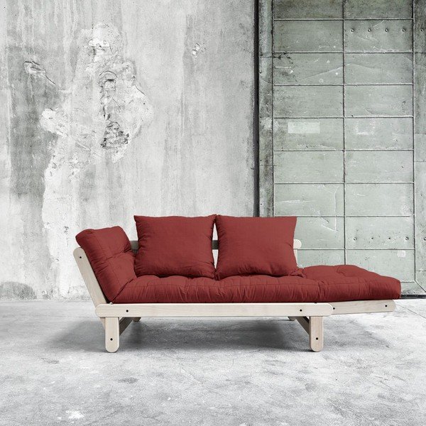 Rozkládací pohovka Karup Beat Beech/Passion Red