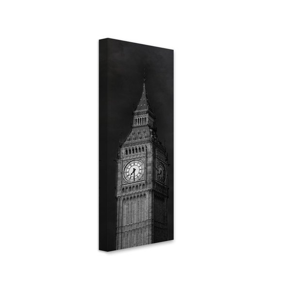 Quadro su tela Big Ben d'argento, 45 x 140 cm - Styler-image-2
