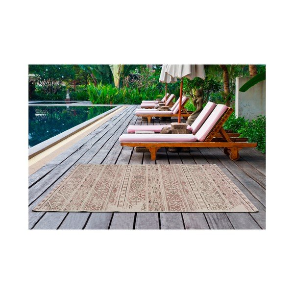 Tappeto da esterno beige , 120 x 170 cm Bilma - Universal-image-3