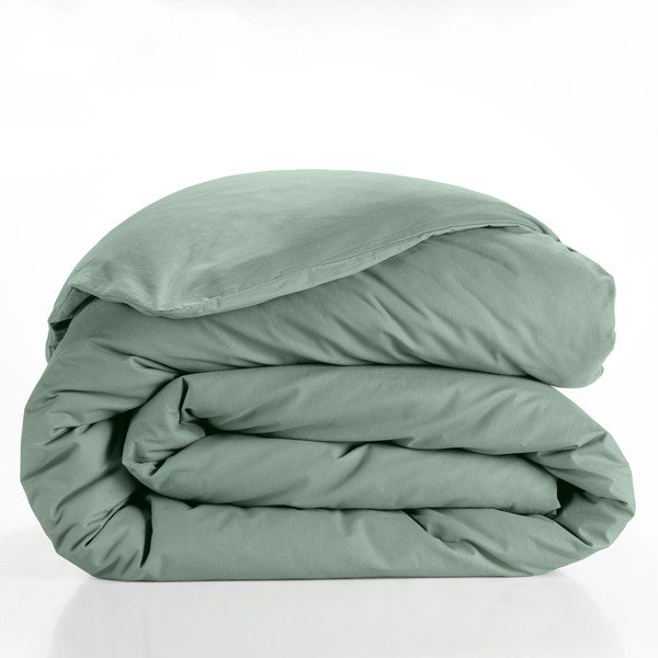 Copripiumino verde in cotone per letto matrimoniale/per letto esteso 240x220 cm Lina – douceur d'intérieur