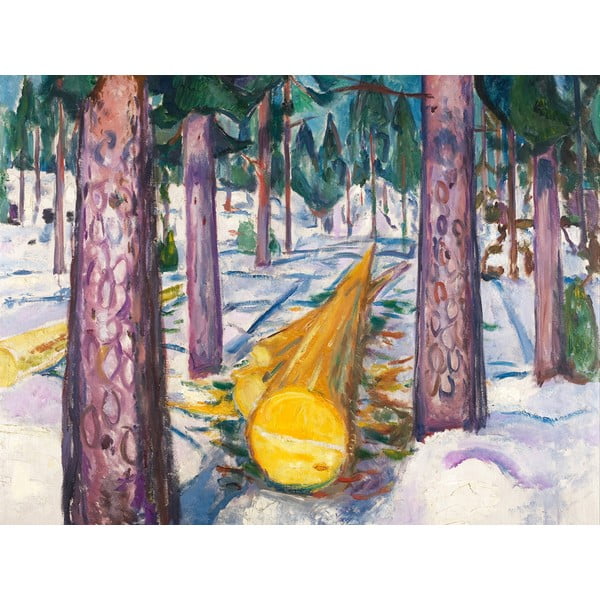 Riproduzione di Edvard Munch - Il ceppo giallo, 60 x 45 cm Edward Munch - The Yellow Log - Fedkolor