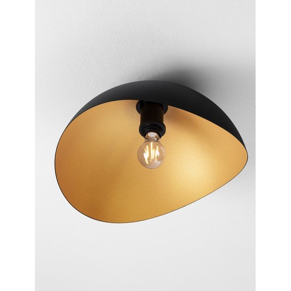 Plafoniera nera opaca/dorata in metallo Opsi – Nova Luce-image-1