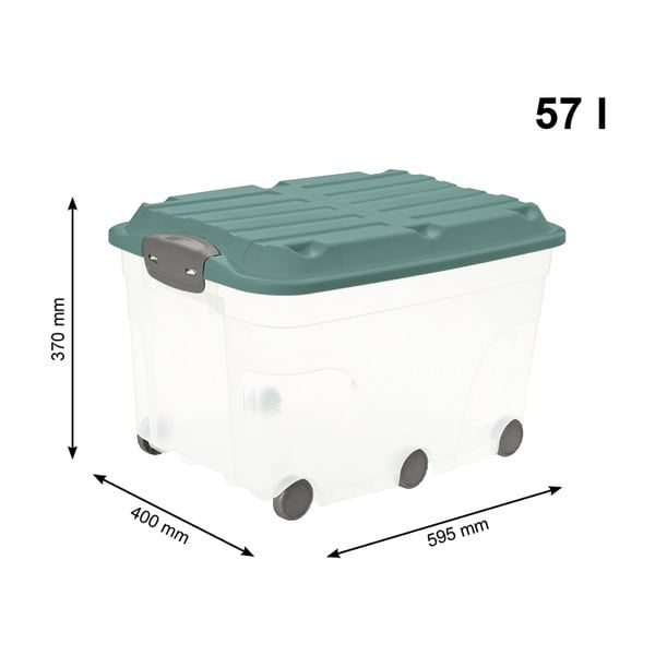 Scatola di plastica con coperchio Roller - Rotho-image-3