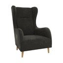 Poltrona in velluto grigio scuro Carole - Ropez