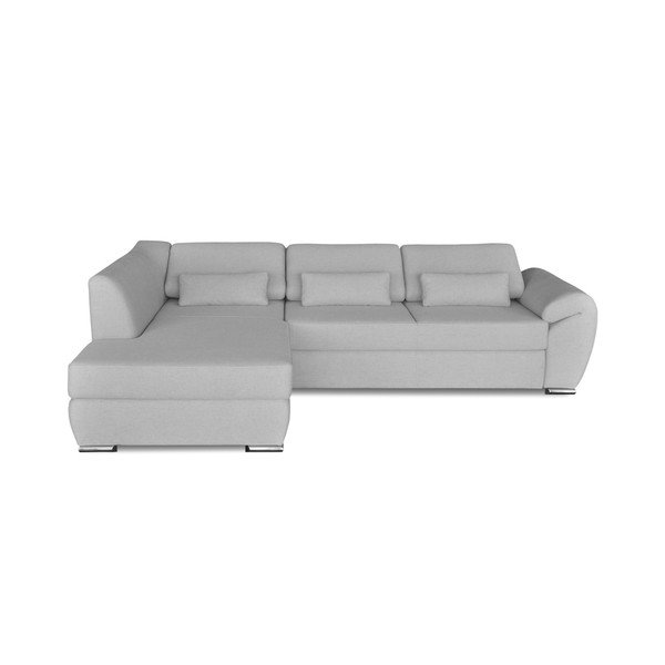 Světle šedá rohová rozkládací pohovka Windsor & Co. Sofas Epsilon, levý roh